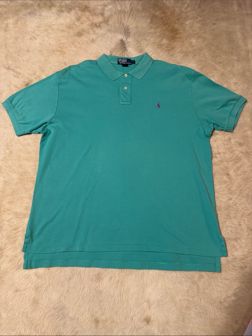 Polo by Ralph Lauren Teal Polo Shirt with Purple Pony